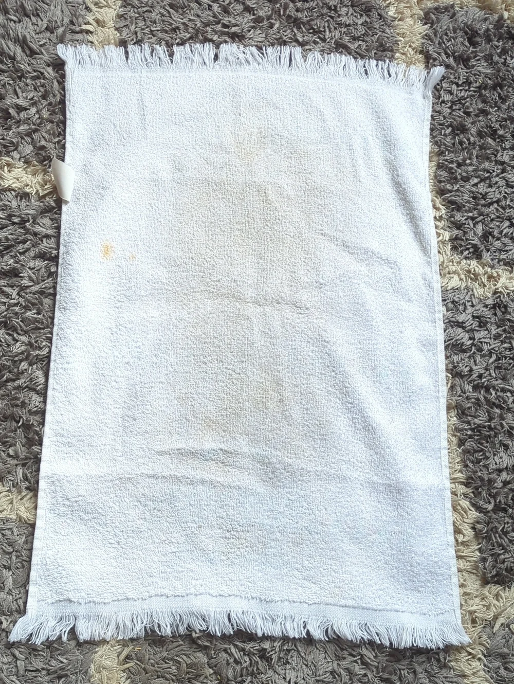 Cute Vintage Grannycore Teddy Bear Kitchen Towel Pink and Teal With Hearts